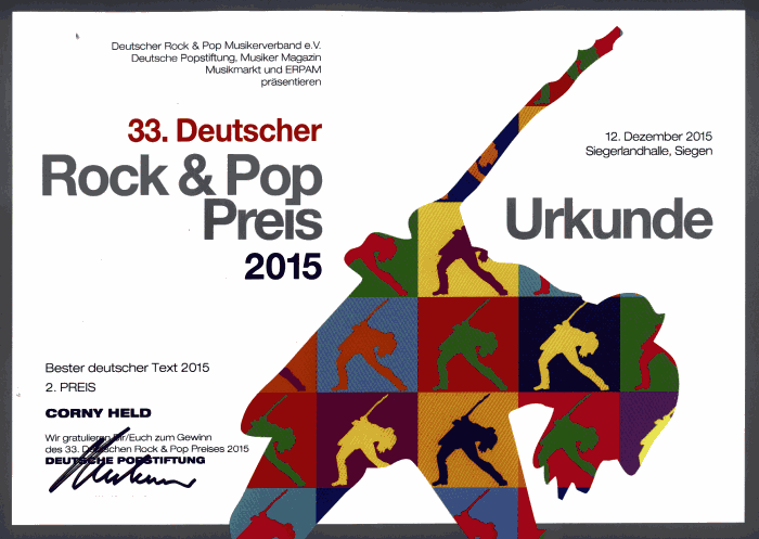 Deutscher Rock und Pop Preis 2015
