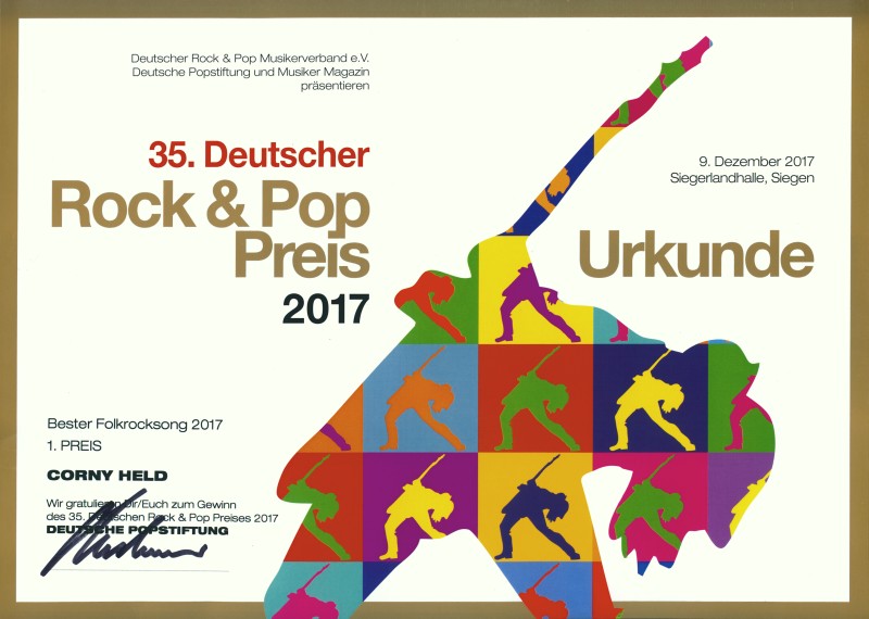 Deutscher Rock und Pop Preis 2017