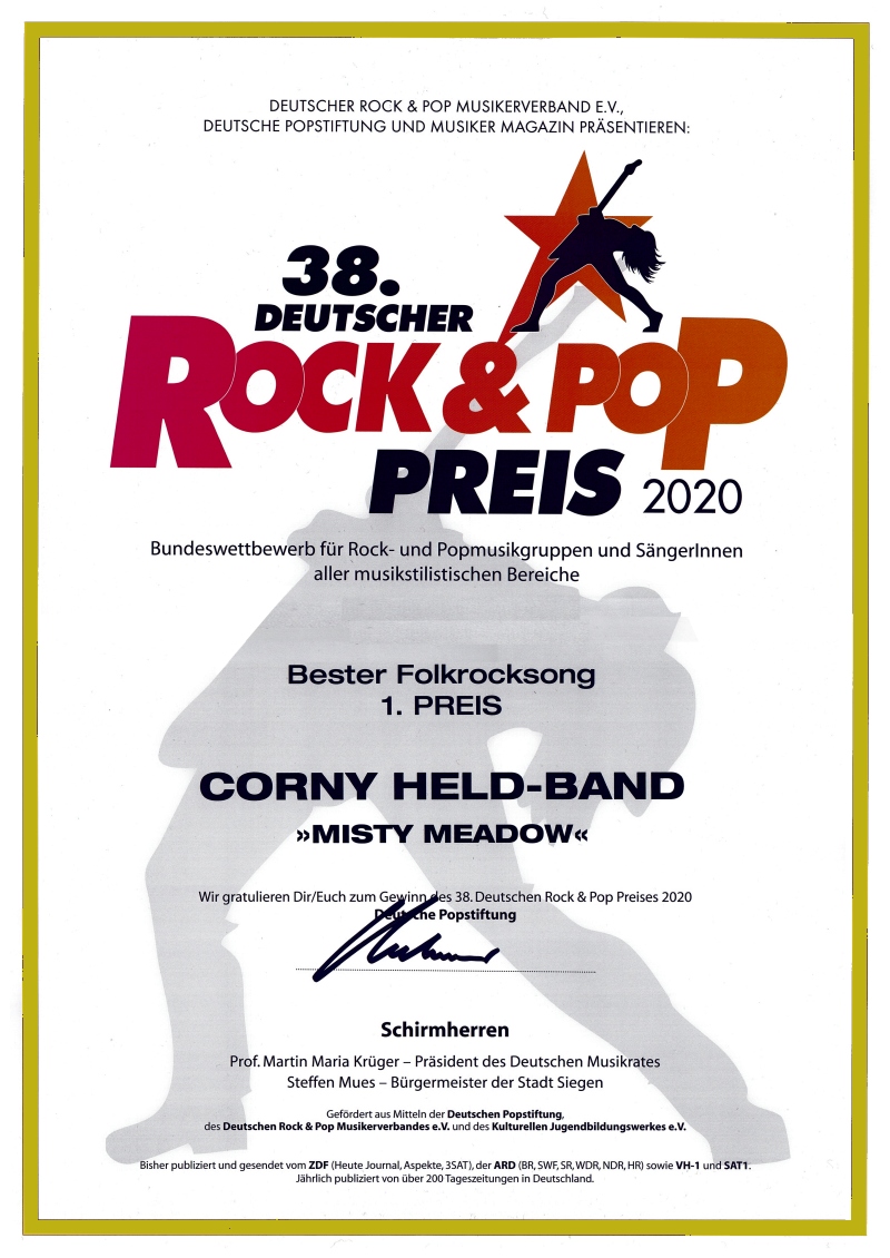 Deutscher Rock und Pop Preis 2020